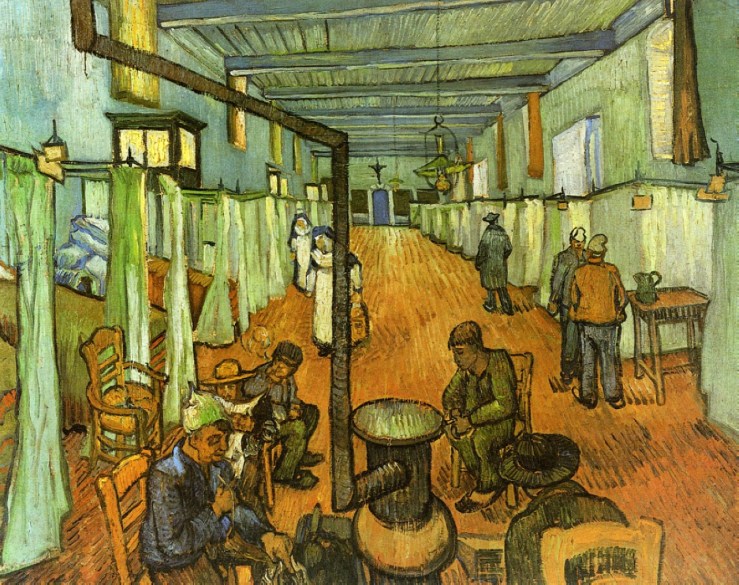 "Ward in the Hospital at Arles" Vincent van Gogh, 1889