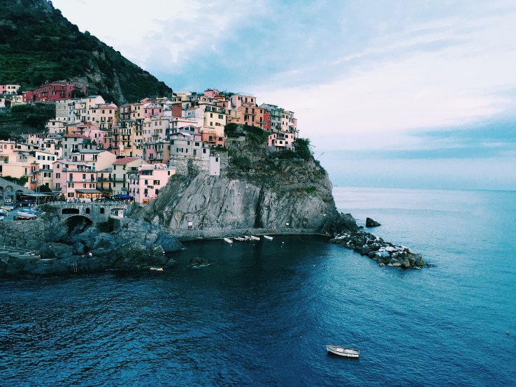 Just after sunset in Manarola.