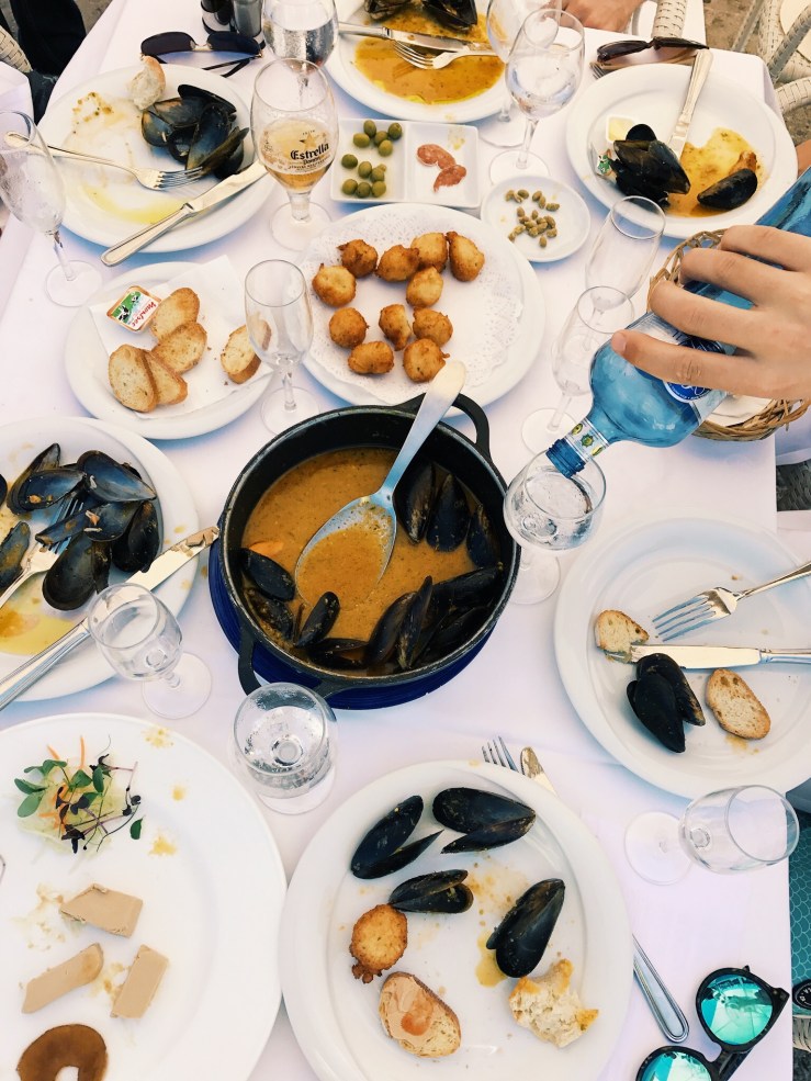 Yacht Club lunch in Palamos.